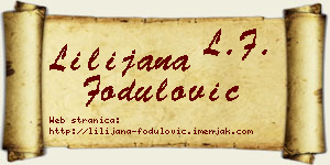 Lilijana Fodulović vizit kartica